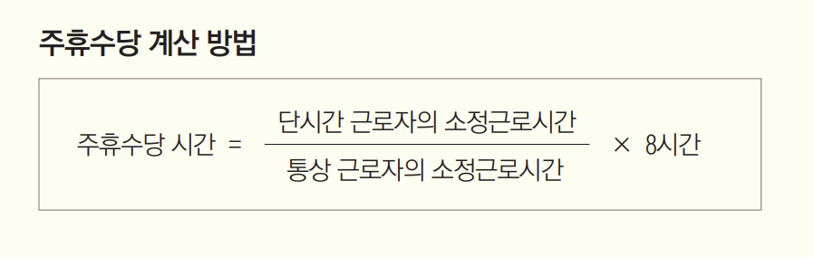 주휴수당 계산법
