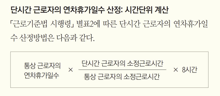 단시간근로자의연차휴가