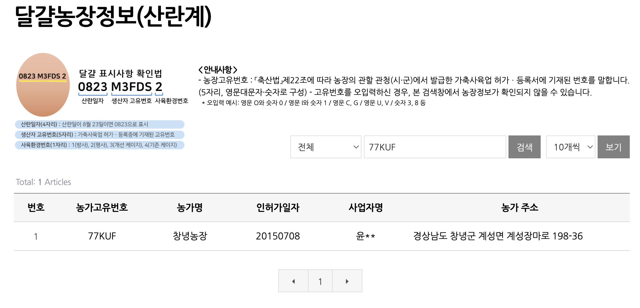 달걀농장정보