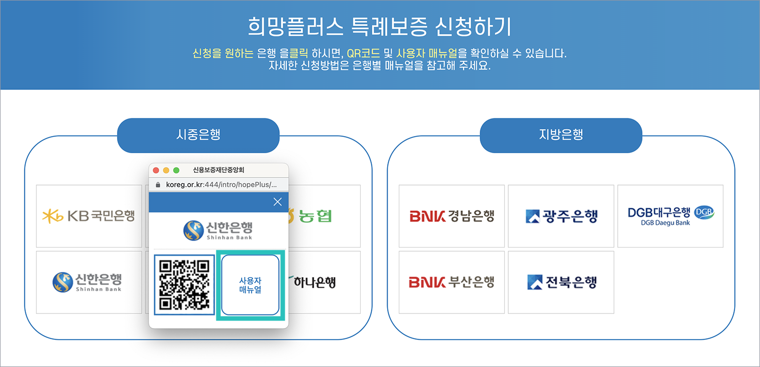 희망플러스 특례보증 신청