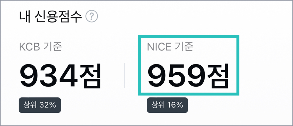 신용점수 조회