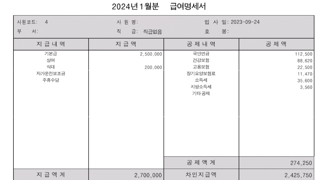 중간에 그만둔 직원 월급정산 어떻게 해야될까요? 이미지